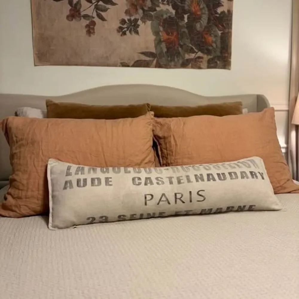 Restoration Hardware French Linen Grain Sack Lumbar Pillow